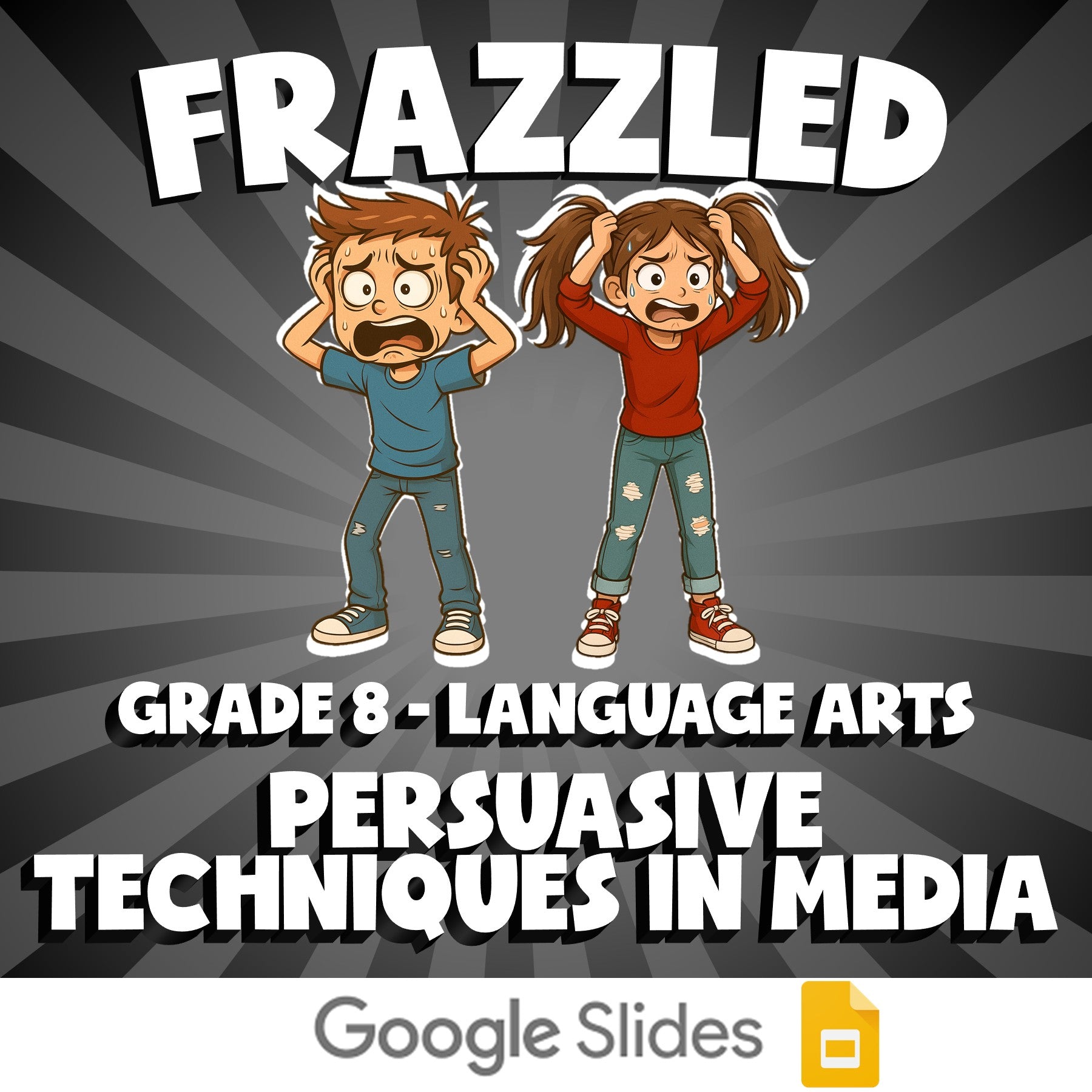 Persuasive Techniques in Media FRAZZLED ELA Game - No Prep Grade 8 Review