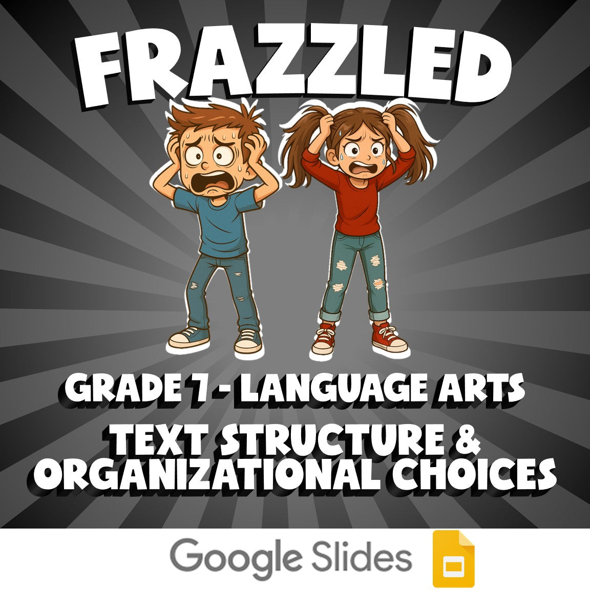 Text Structure & Organizational Choices FRAZZLED ELA Game - No Prep Grade 7