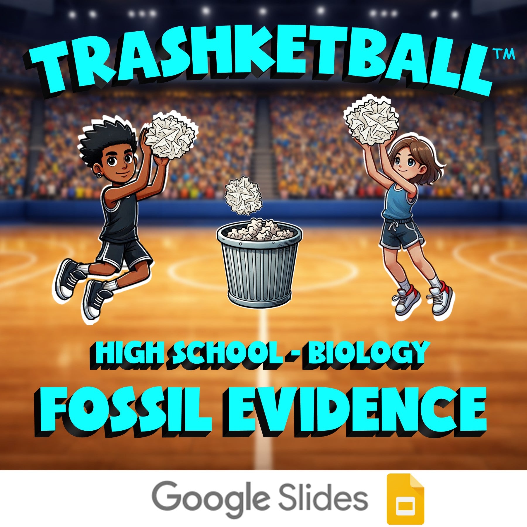 Fossil Evidence TRASHKETBALL Science Game - No Prep Biology Review Activity