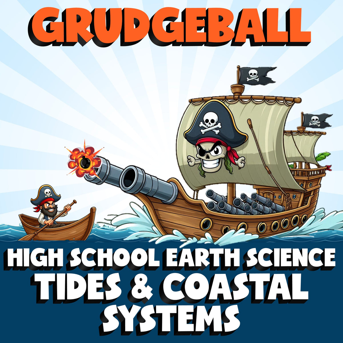 Tides & Coastal Systems GRUDGEBALL Game - No Prep Earth Science Review Activity