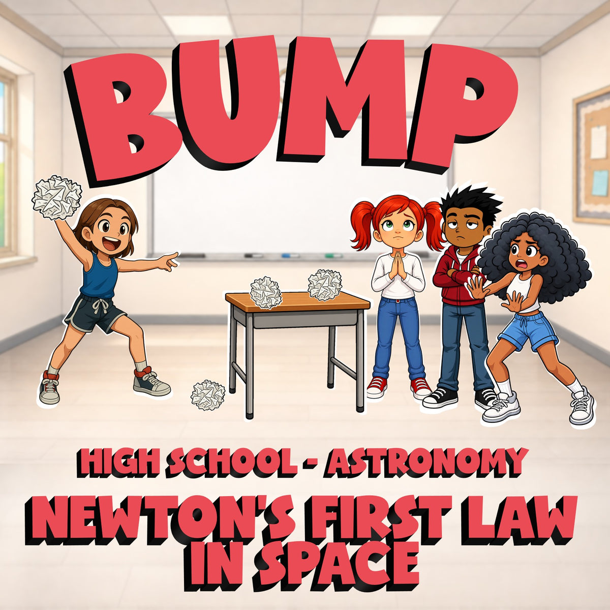 Newton’s First Law in Space BUMP Science Game - No Prep Astronomy Review