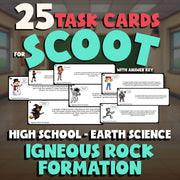 Igneous Rock Formation SCOOT TASK CARDS Game - No Prep Earth Science Review