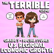 U.S. Regional Economic Growth THE TERRIBLE GAME - No Prep Grade 5 Socials Review
