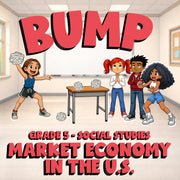 Market Economy in the U.S. BUMP Socials Game - No Prep Grade 5 Review Activity