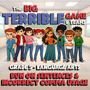 Run On Sentences & Incorrect Comma Usage BIG TERRIBLE GAME - Grade 5 ELA Review