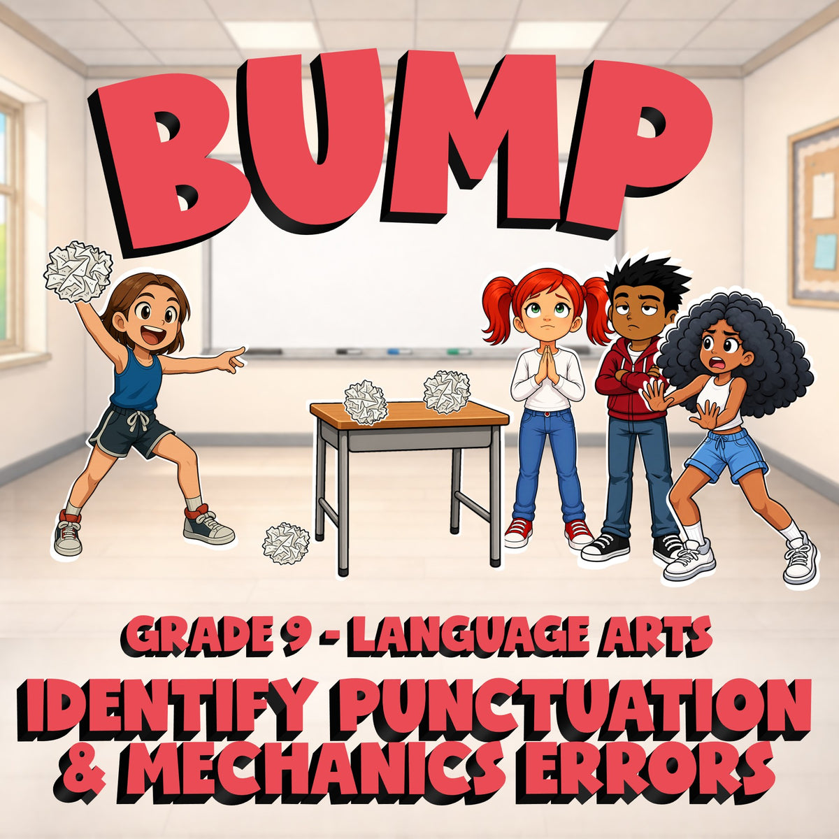 Identify Punctuation & Mechanics Errors BUMP ELA Game - No Prep Grade 9 Review