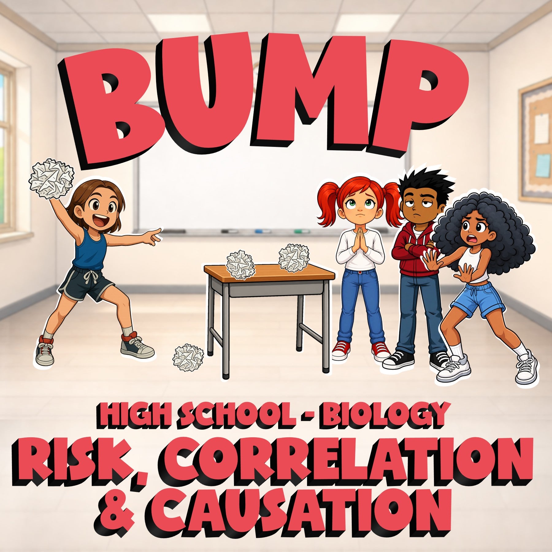Risk, Correlation & Causation BUMP Science Game - No Prep Biology Review