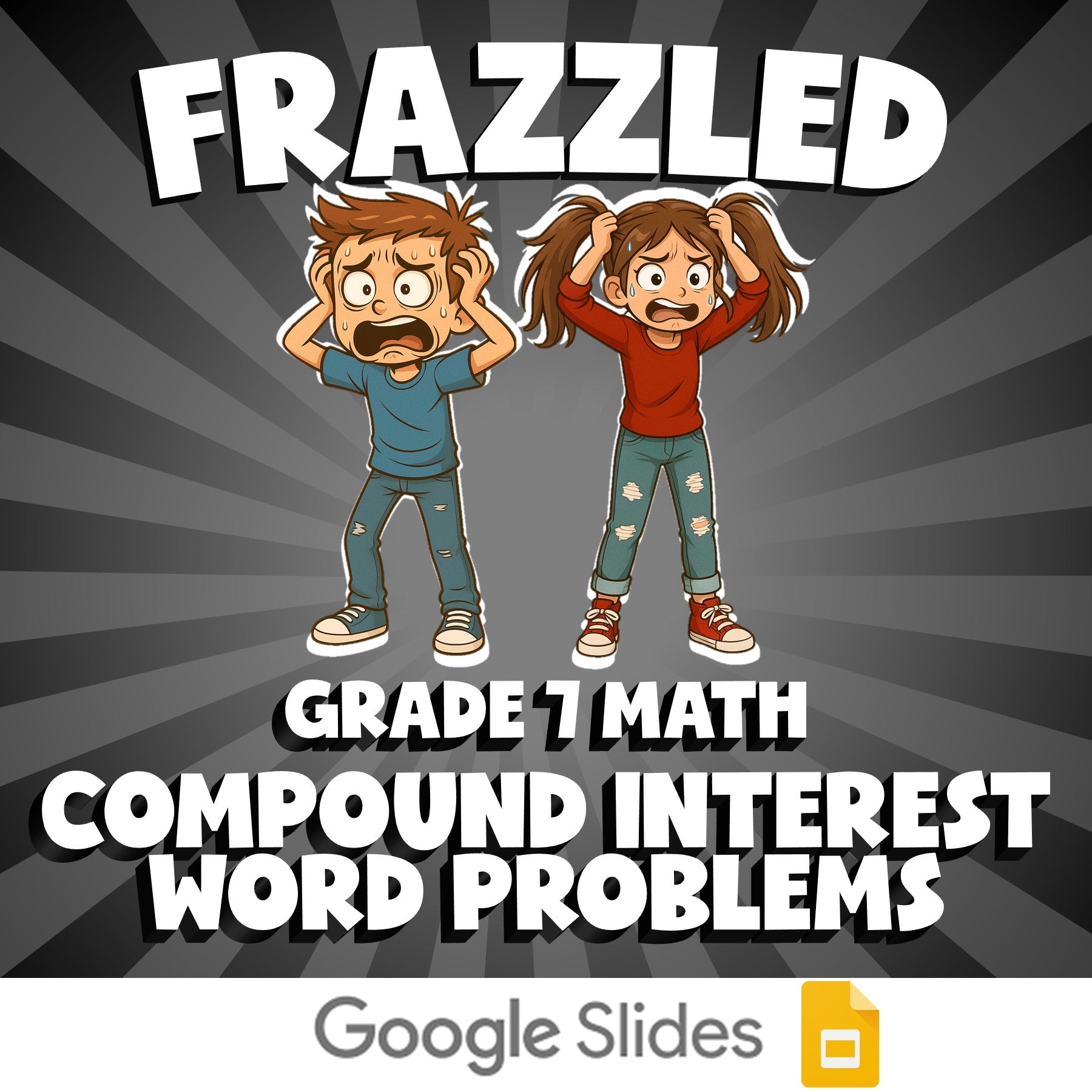 Compound Interest Word Problems FRAZZLED Math Game - No Prep Grade 7 Review