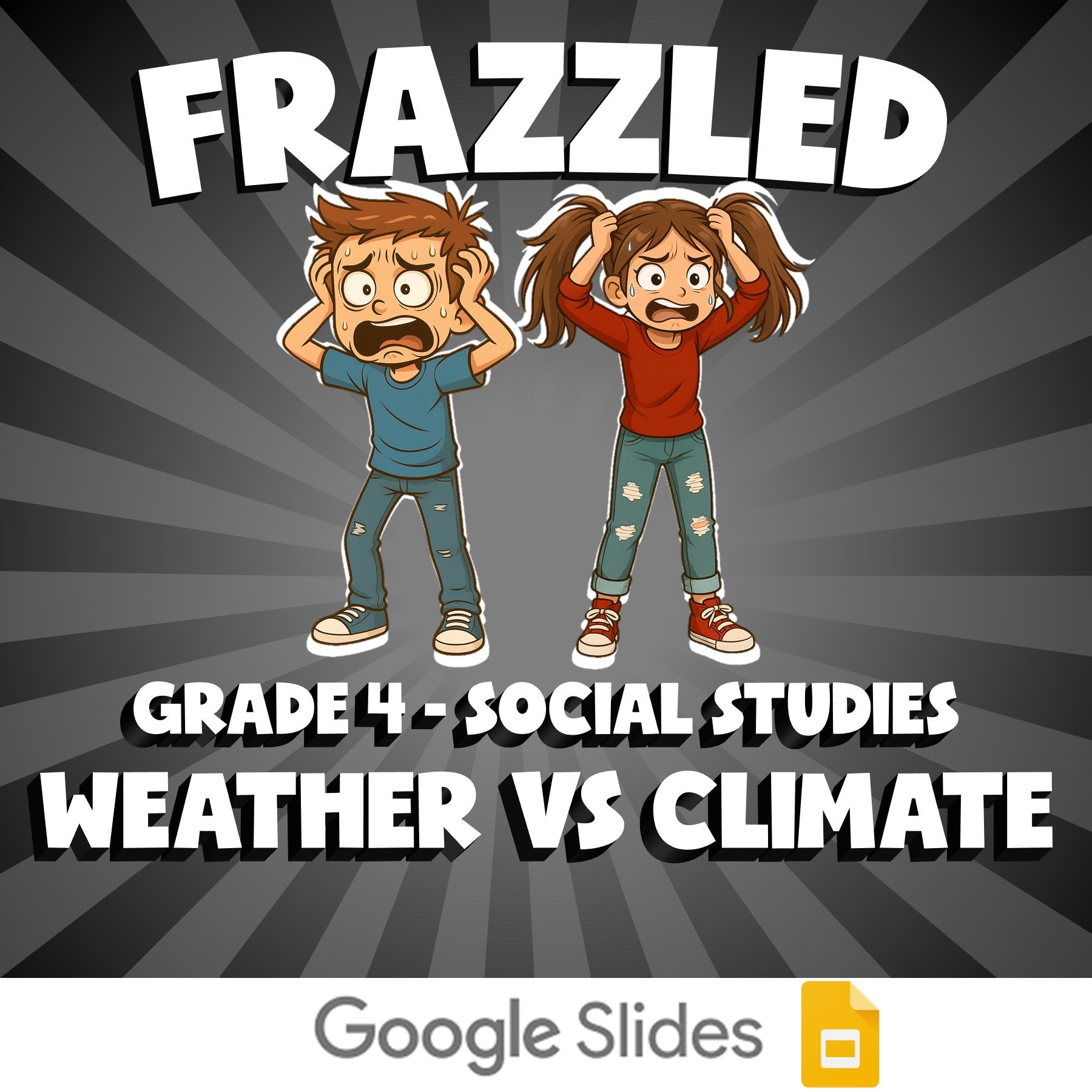 Weather vs Climate FRAZZLED Socials Game - No Prep Grade 4 Review Activity