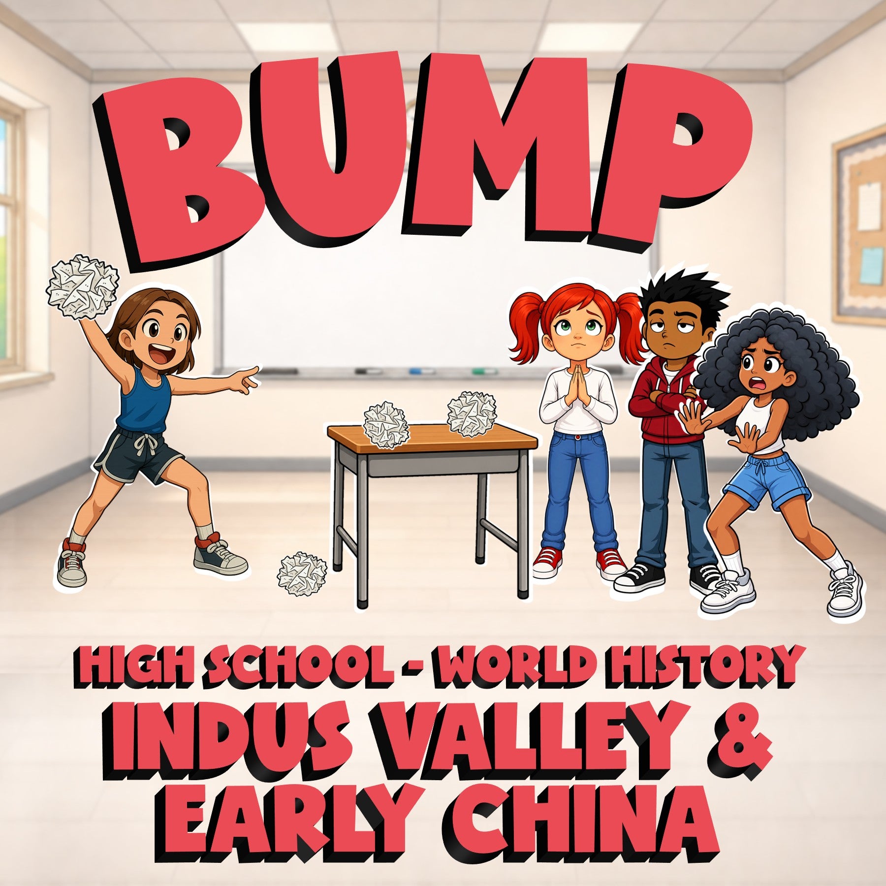 Indus Valley & Early China BUMP Game - No Prep World History Review Activity