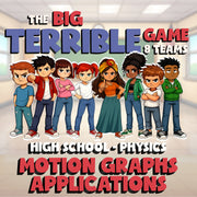 Motion Graphs Applications BIG TERRIBLE GAME - No Prep Physics Science Review