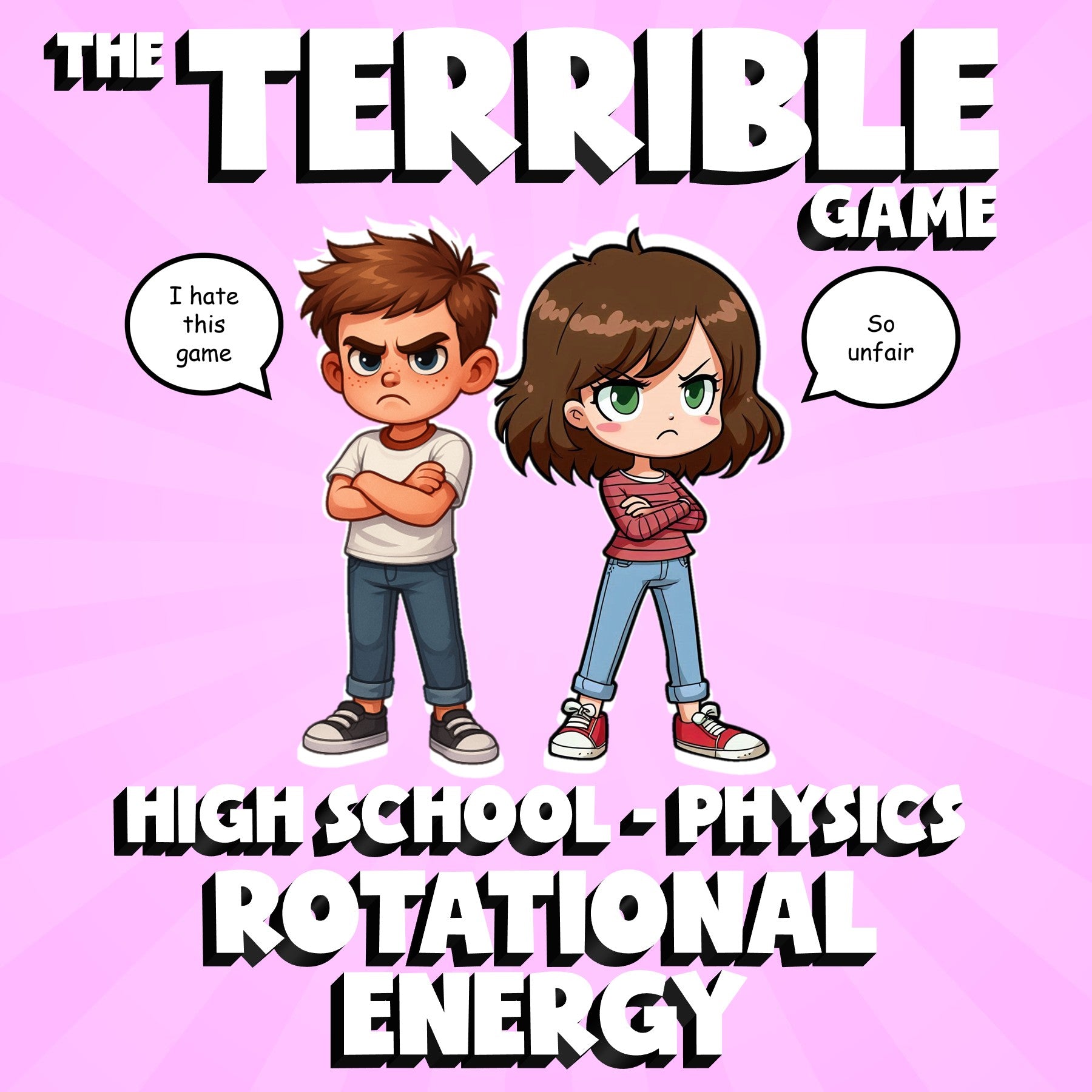 Rotational Energy THE TERRIBLE GAME - No Prep Physics Science Review Activity