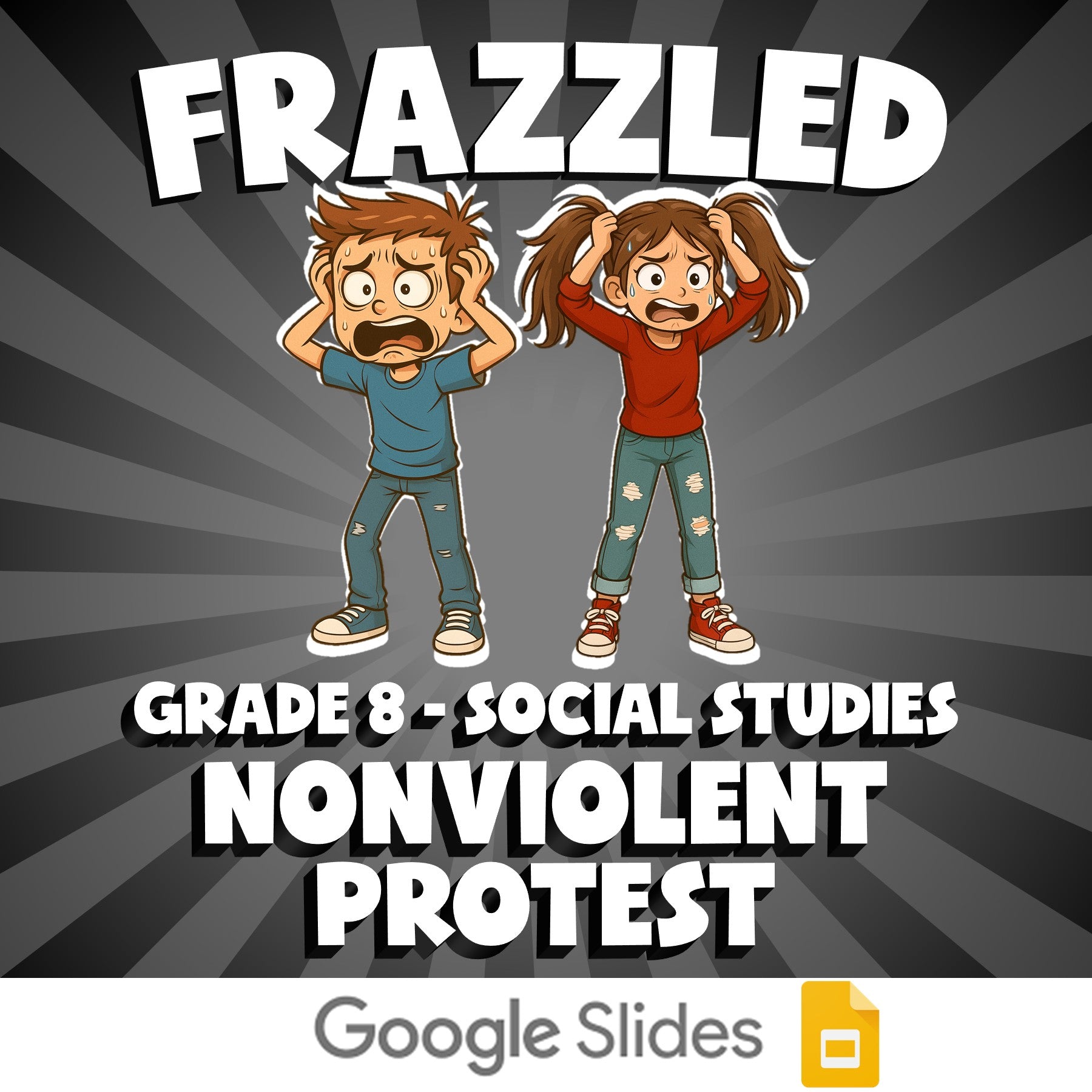 Nonviolent Protest FRAZZLED Socials Game - No Prep Grade 8 Review Activity