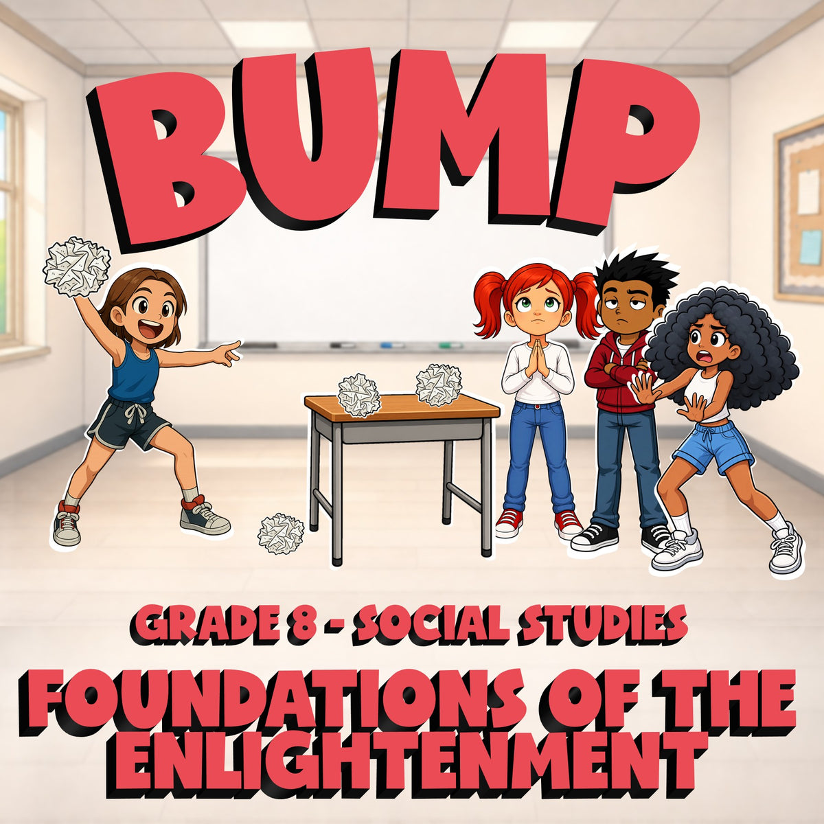 Foundations of the Enlightenment BUMP Socials Game - No Prep Grade 8 Review