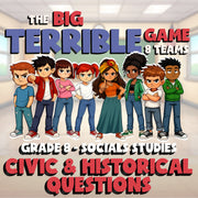 Civic & Historical Questions BIG TERRIBLE GAME - No Prep Grade 8 Socials Review