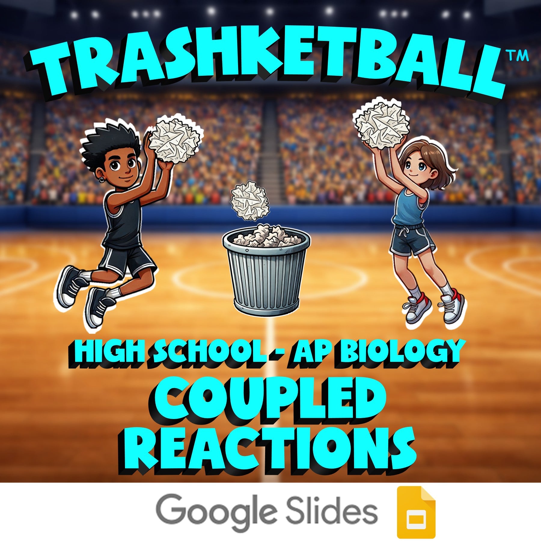 Coupled Reactions TRASHKETBALL Science Game - No Prep AP Biology Review Activity