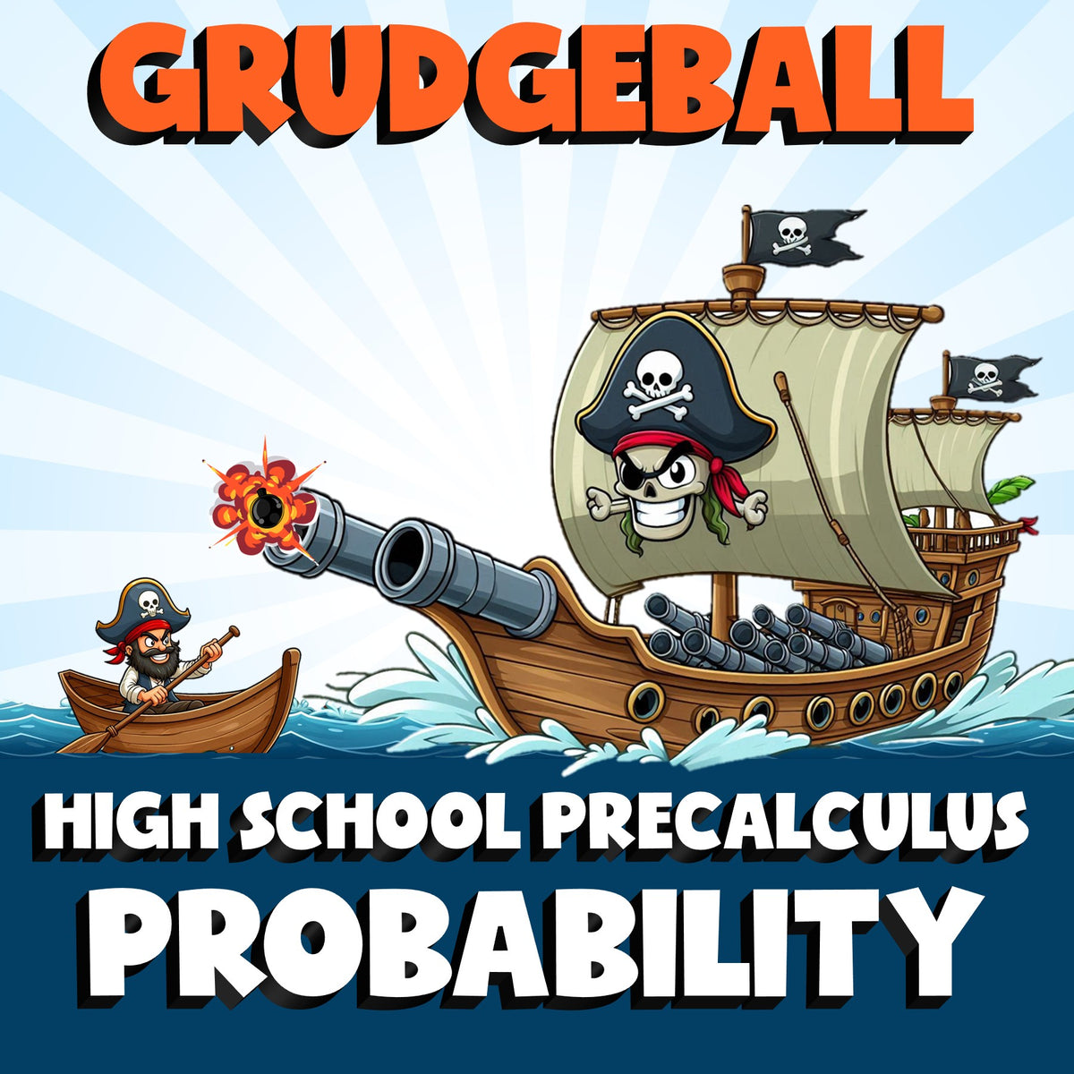 Probability GRUDGEBALL Math Game - No Prep PreCalculus Review Activity