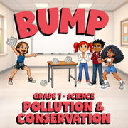Pollution & Conservation BUMP Science Game - No Prep Grade 7 Review Activity