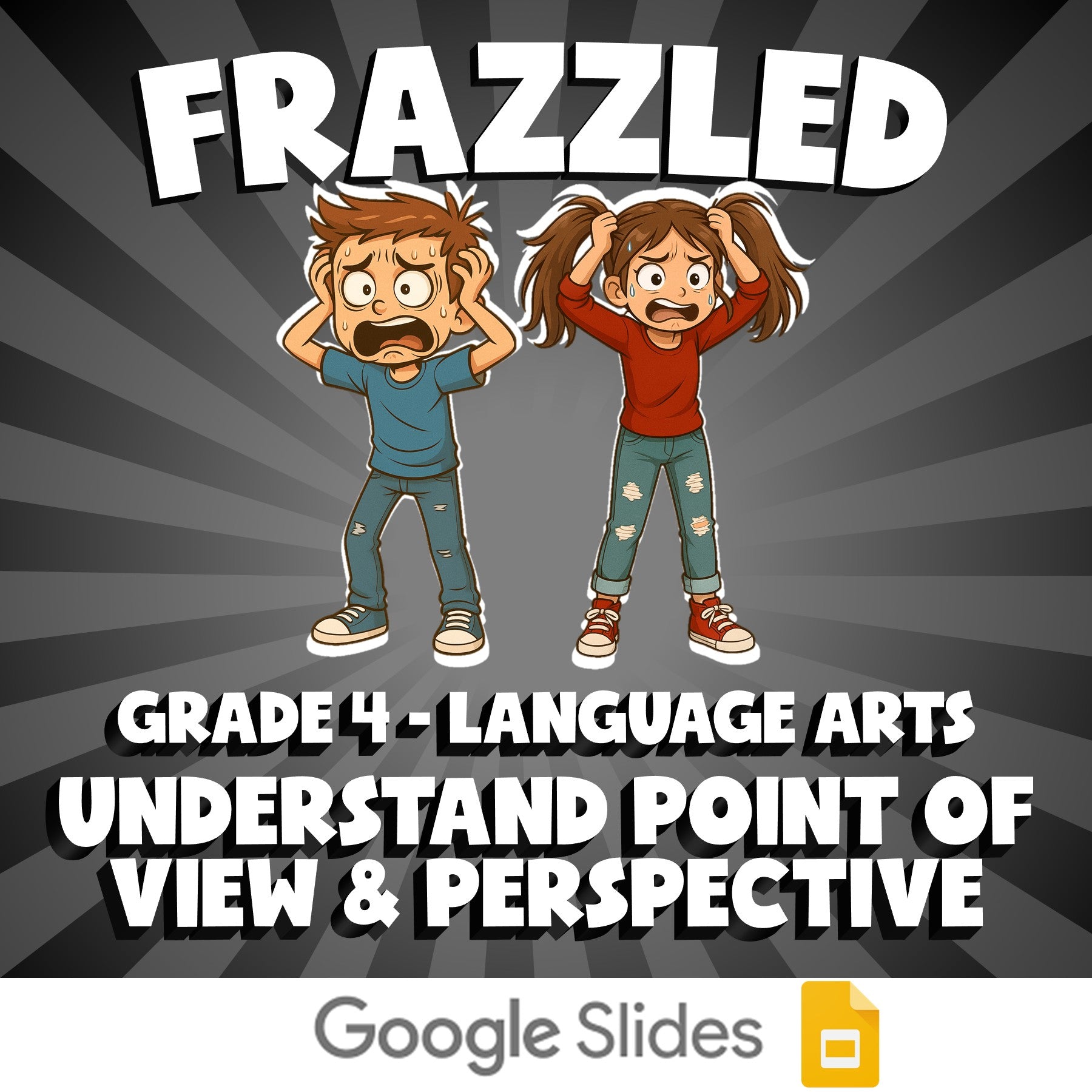 Understand Point of View & Perspective FRAZZLED ELA Game - No Prep Grade 4