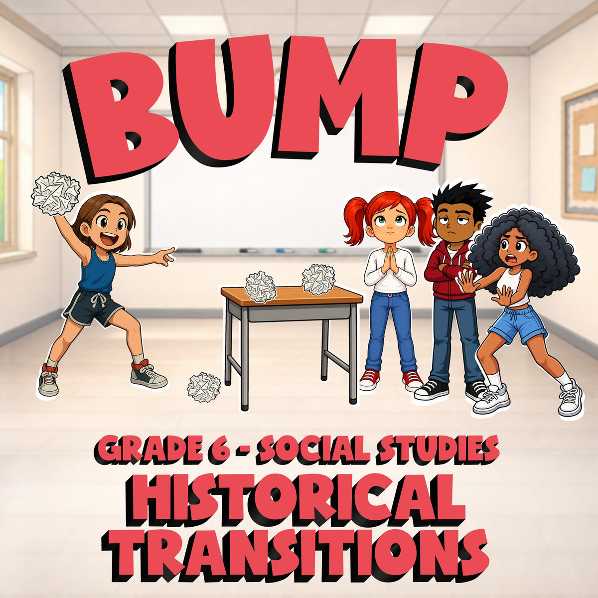 Historical Transitions BUMP Socials Game - No Prep Grade 6 Review Activity