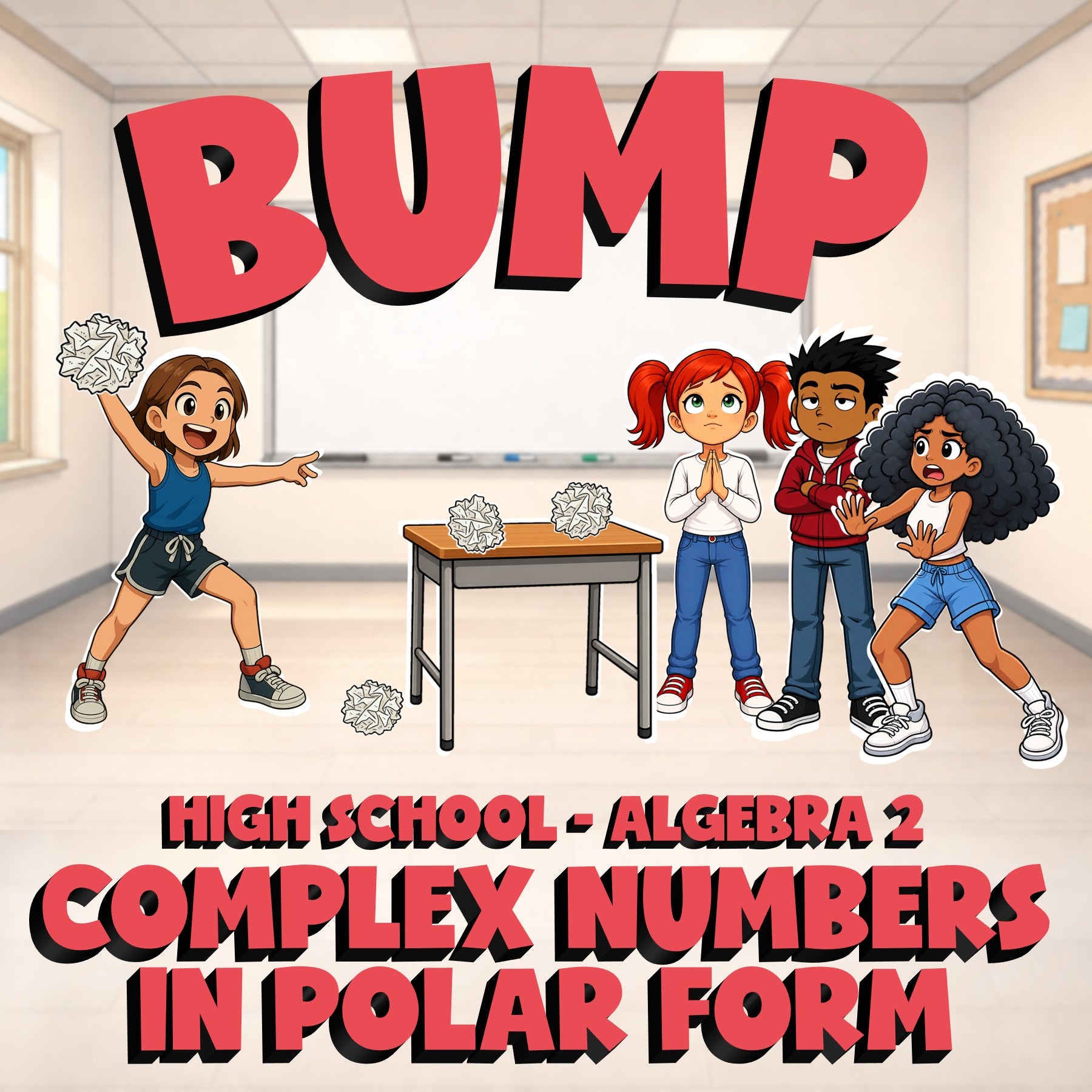 Complex Numbers in Polar Form BUMP Math Game - No Prep Algebra 2 Review Activity