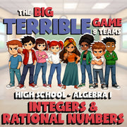 Integers & Rational Numbers BIG TERRIBLE GAME - No Prep Algebra 1 Math Review