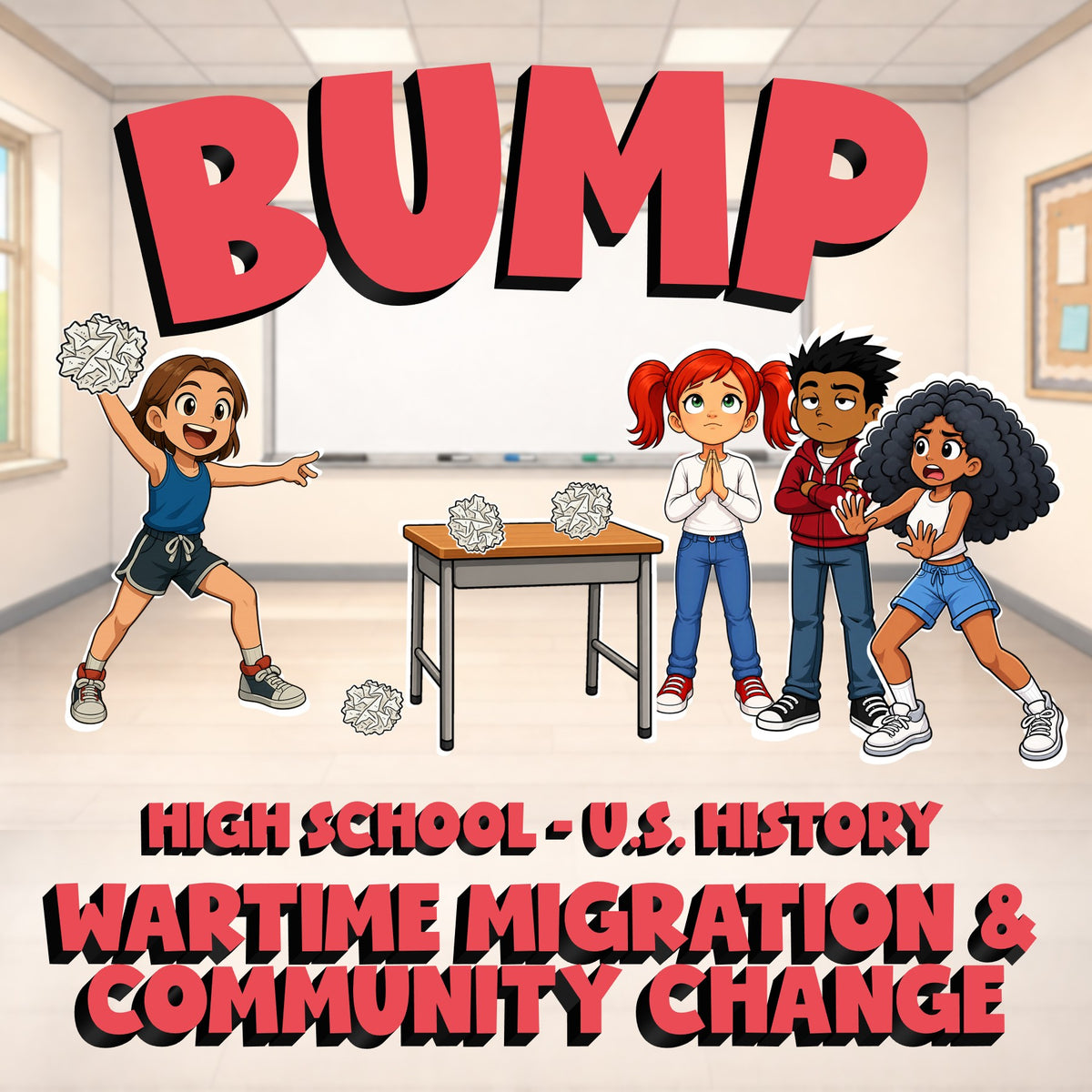 Wartime Migration & Community Change BUMP U.S. History Game - No Prep Review