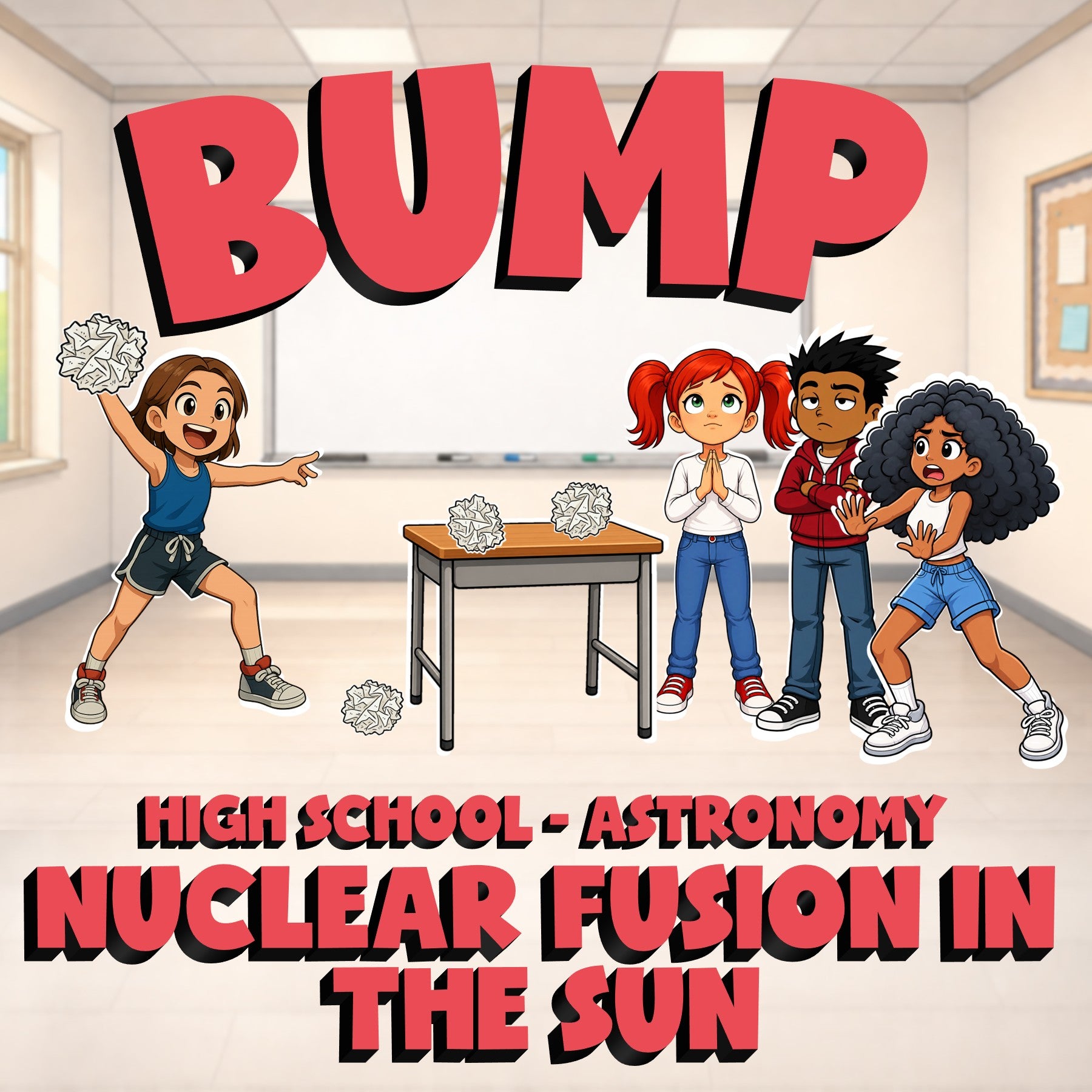 Nuclear Fusion in the Sun BUMP Science Game - No Prep Astronomy Review Activity