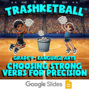 Choosing Strong Verbs for Precision TRASHKETBALL ELA Game - No Prep Grade 9