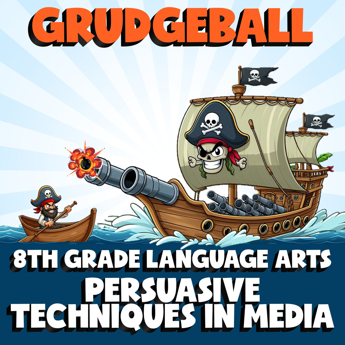 Persuasive Techniques in Media GRUDGEBALL ELA Game - No Prep Grade 8 Review