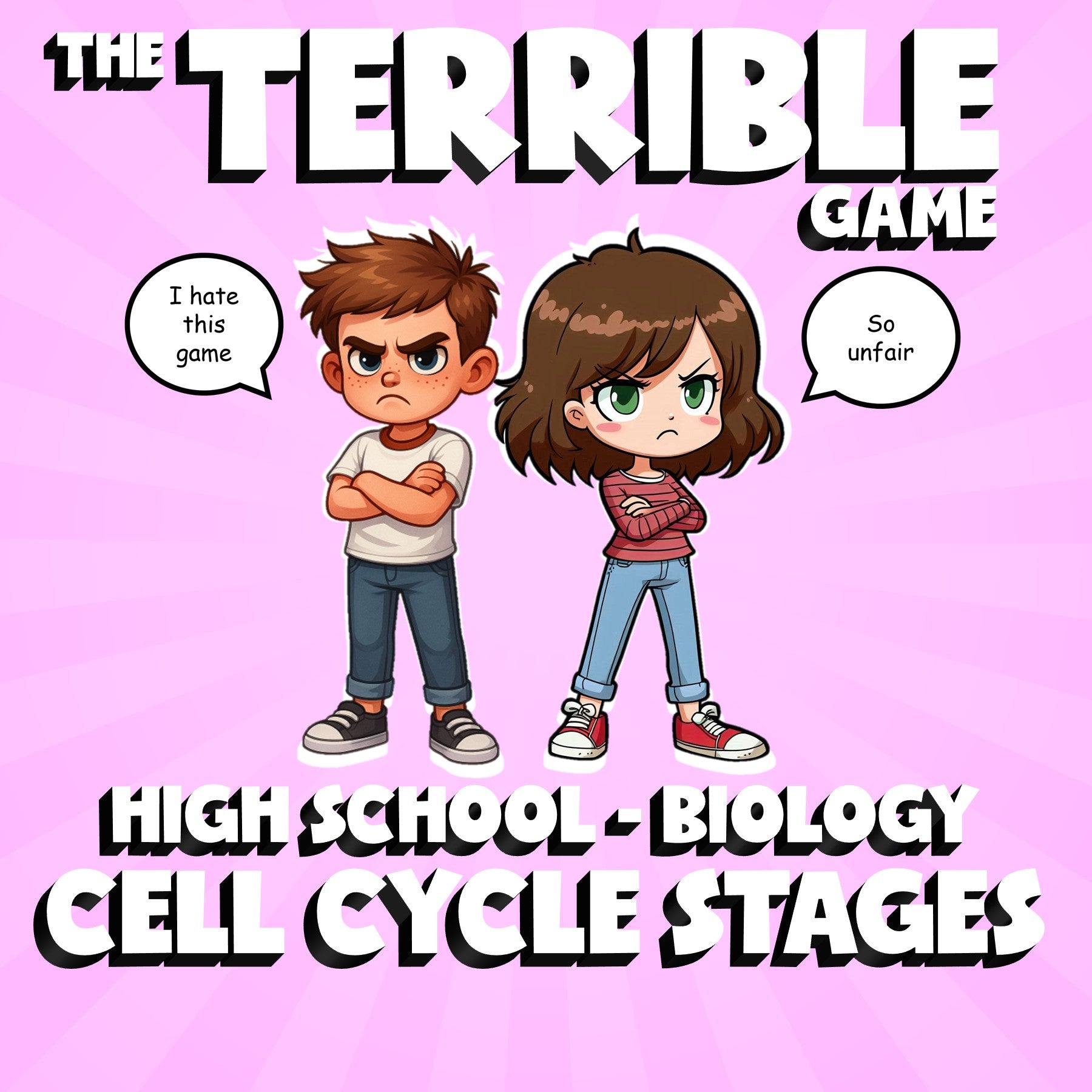 Cell Cycle Stages THE TERRIBLE GAME - No Prep Biology Science Review Activity