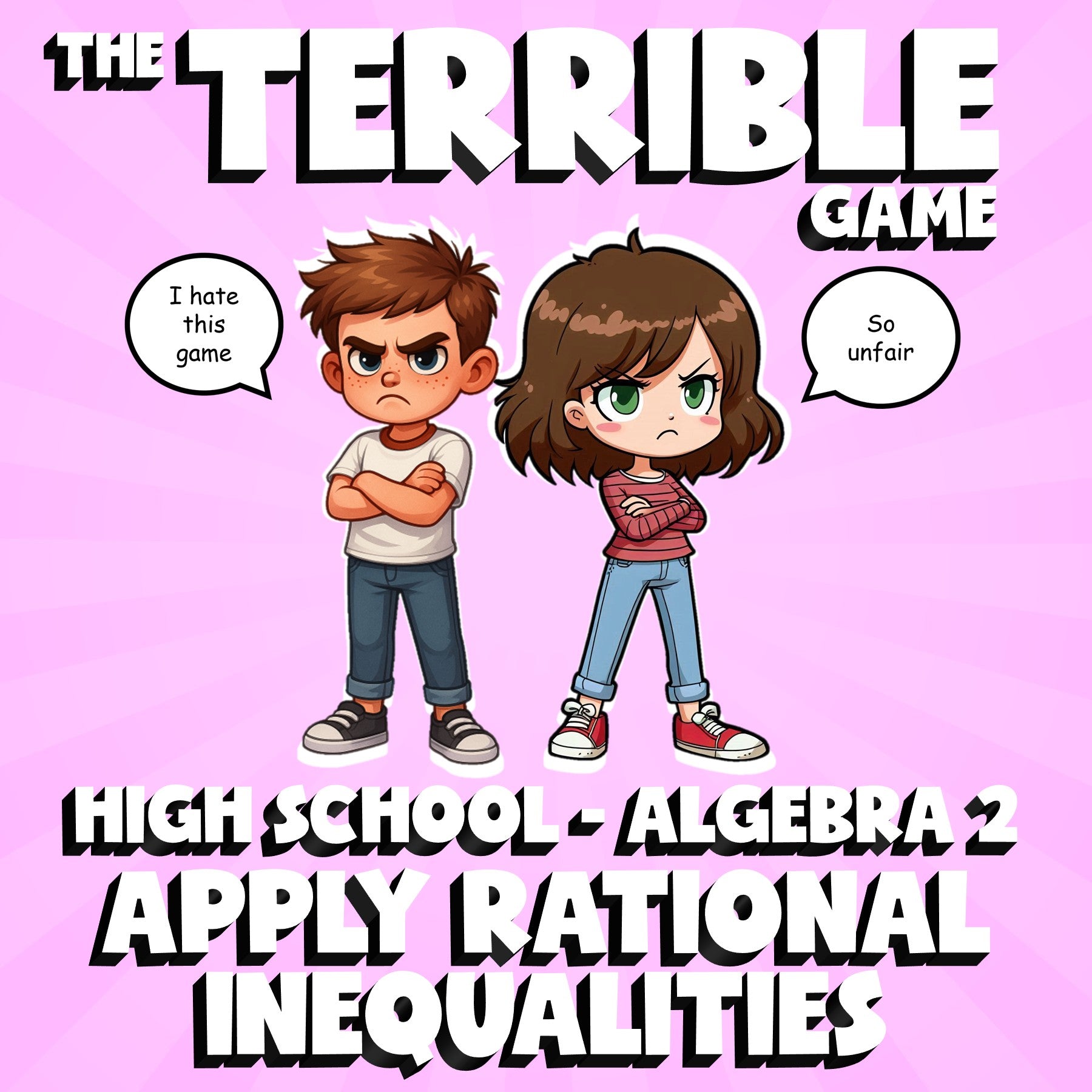 Apply Rational Inequalities THE TERRIBLE GAME - No Prep Algebra 2 Math Review