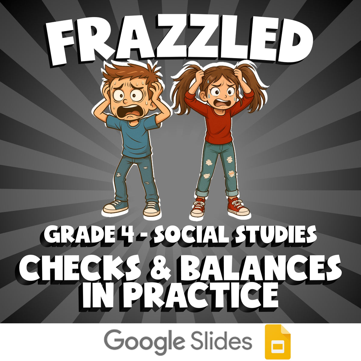 Checks & Balances in Practice FRAZZLED Socials Game - No Prep Grade 4 Review