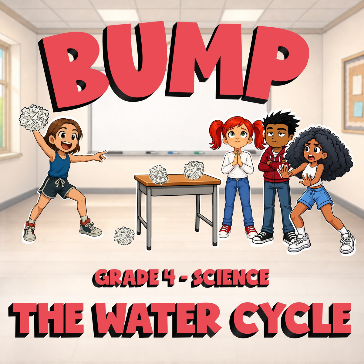 The Water Cycle BUMP Science Game - No Prep Grade 4 Review Activity