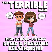 Speed & Pressure Relationship THE TERRIBLE GAME - No Prep Physics Science Review