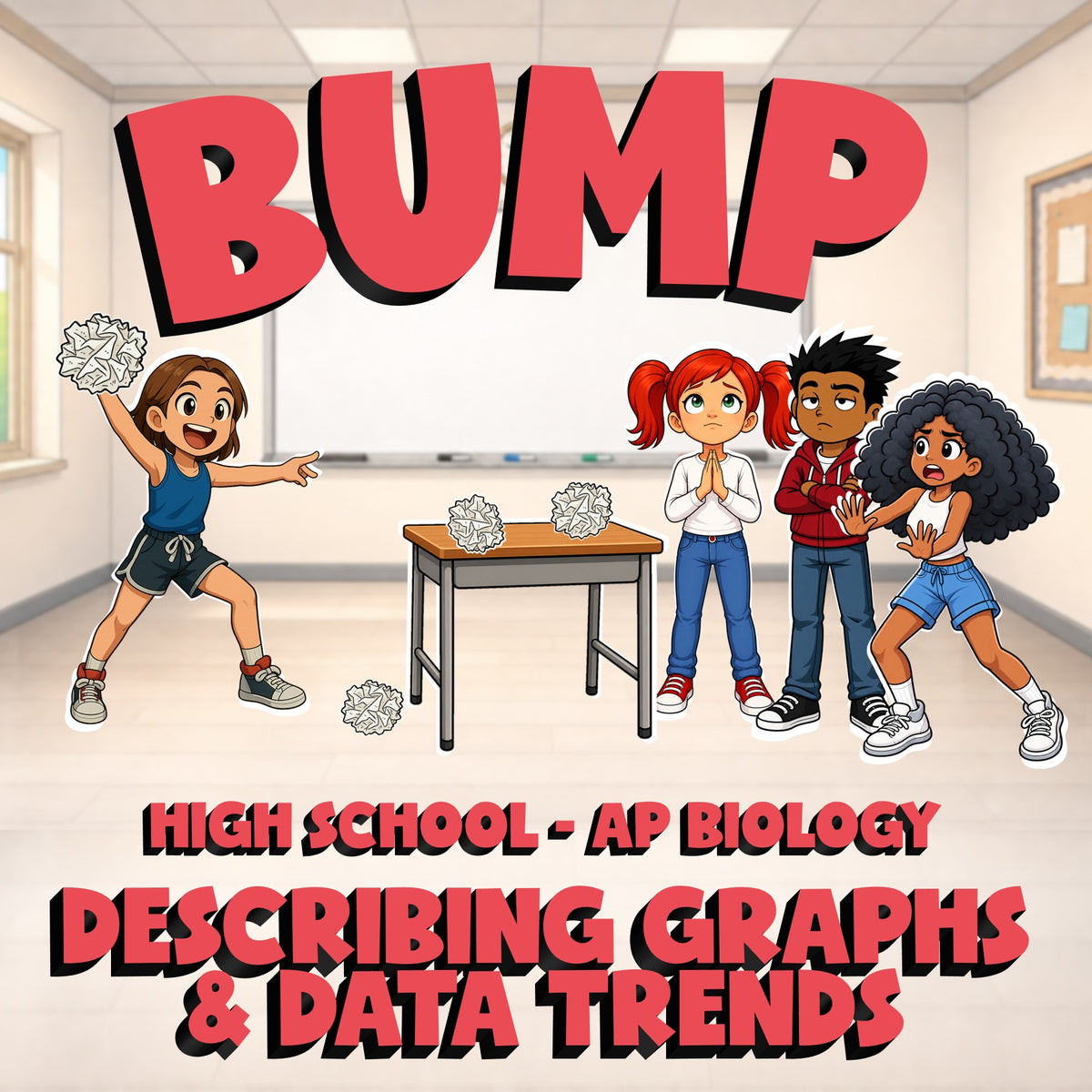 Describing Graphs & Data Trends BUMP Science Game - No Prep AP Biology Review