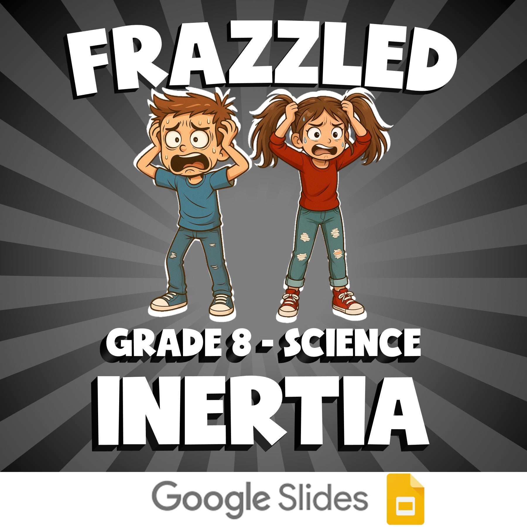 Inertia FRAZZLED Science Game - No Prep Grade 8 Review Activity