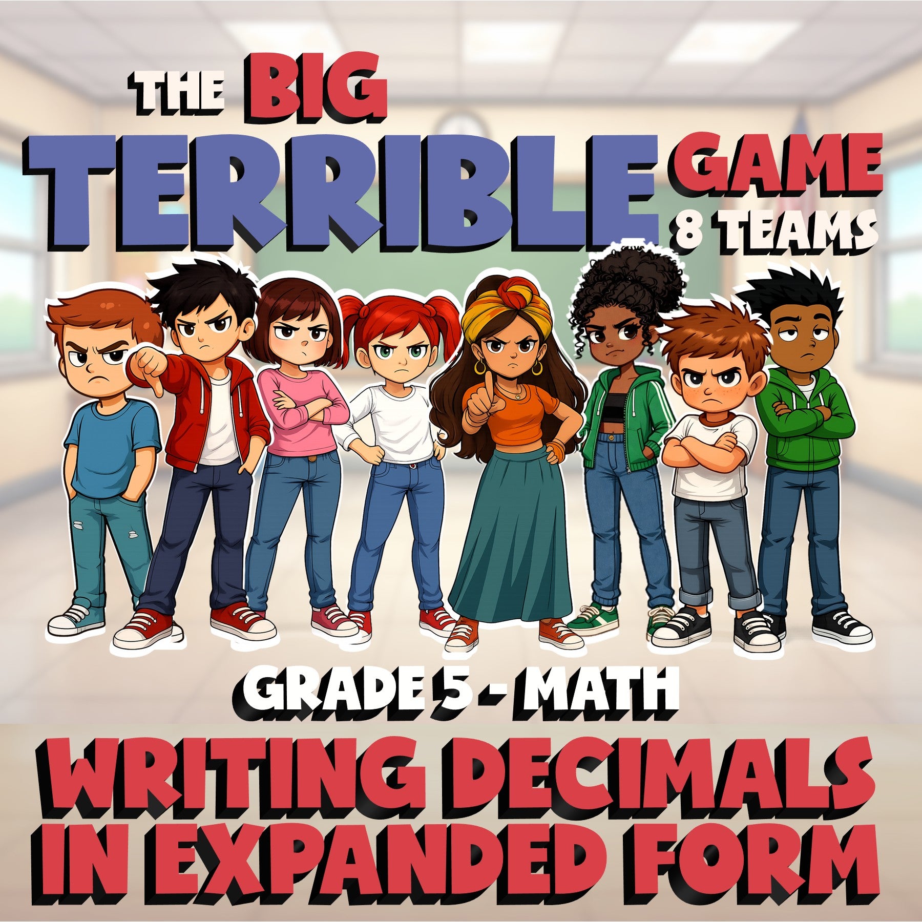 Writing Decimals in Expanded Form BIG TERRIBLE GAME - Grade 5 Math Review