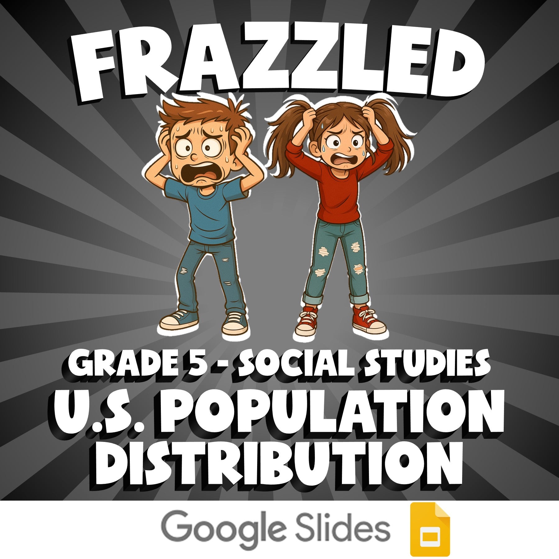 U.S. Population Distribution FRAZZLED Socials Game - No Prep Grade 5 Review