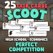 Perfect Competition SCOOT TASK CARDS Economics Game - No Prep Review Activity