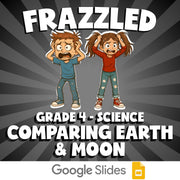 Comparing Earth & Moon FRAZZLED Science Game - No Prep Grade 4 Review Activity