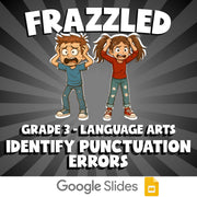 Identify Punctuation Errors FRAZZLED ELA Game - No Prep Grade 3 Review Activity