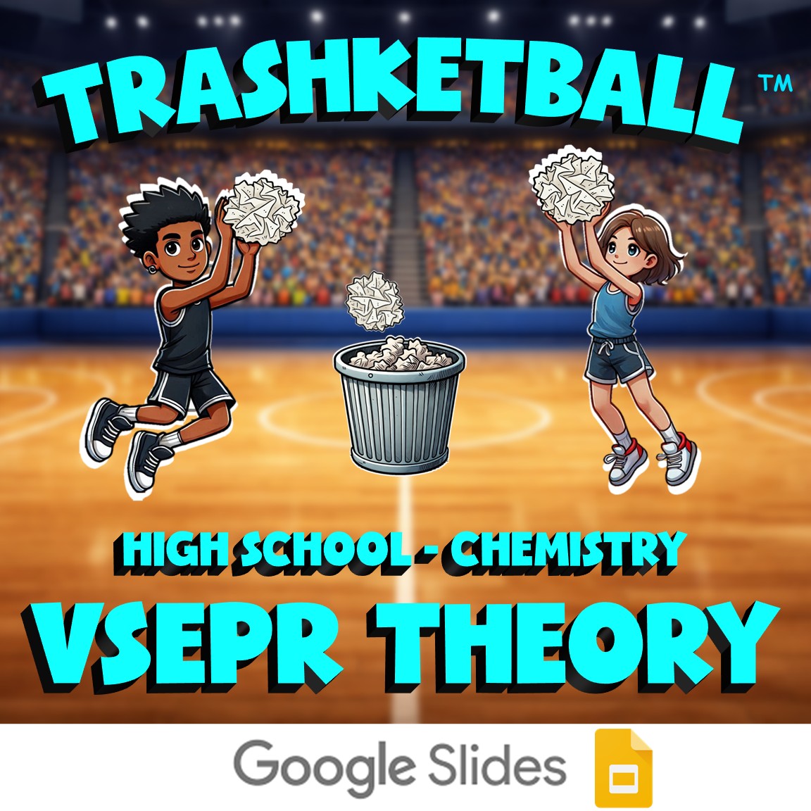 VSEPR Theory TRASHKETBALL Science Game - No Prep Chemistry Review Activity