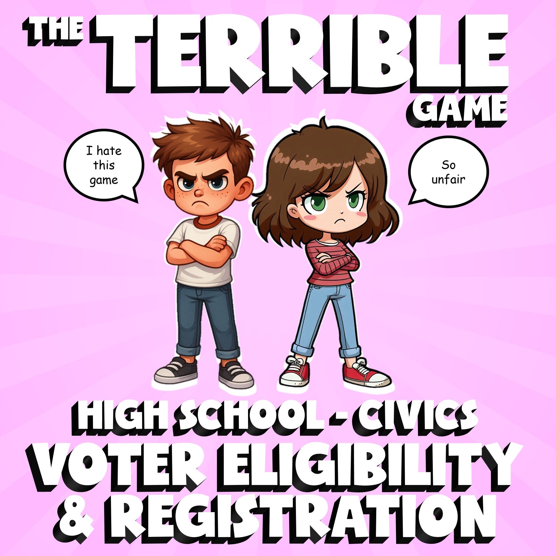 Voter Eligibility & Registration THE TERRIBLE GAME - No Prep Civics Review