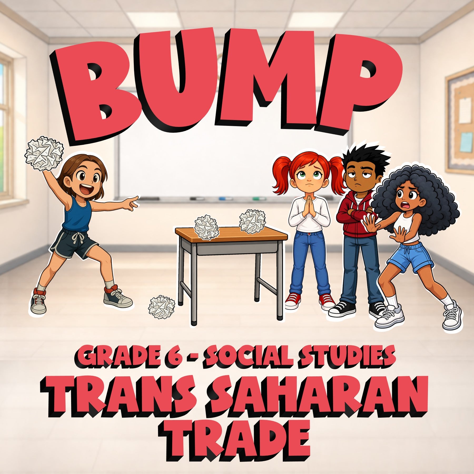 Trans Saharan Trade BUMP Socials Game - No Prep Grade 6 Review Activity