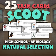 Natural Selection SCOOT TASK CARDS Science Game - No Prep AP Biology Review