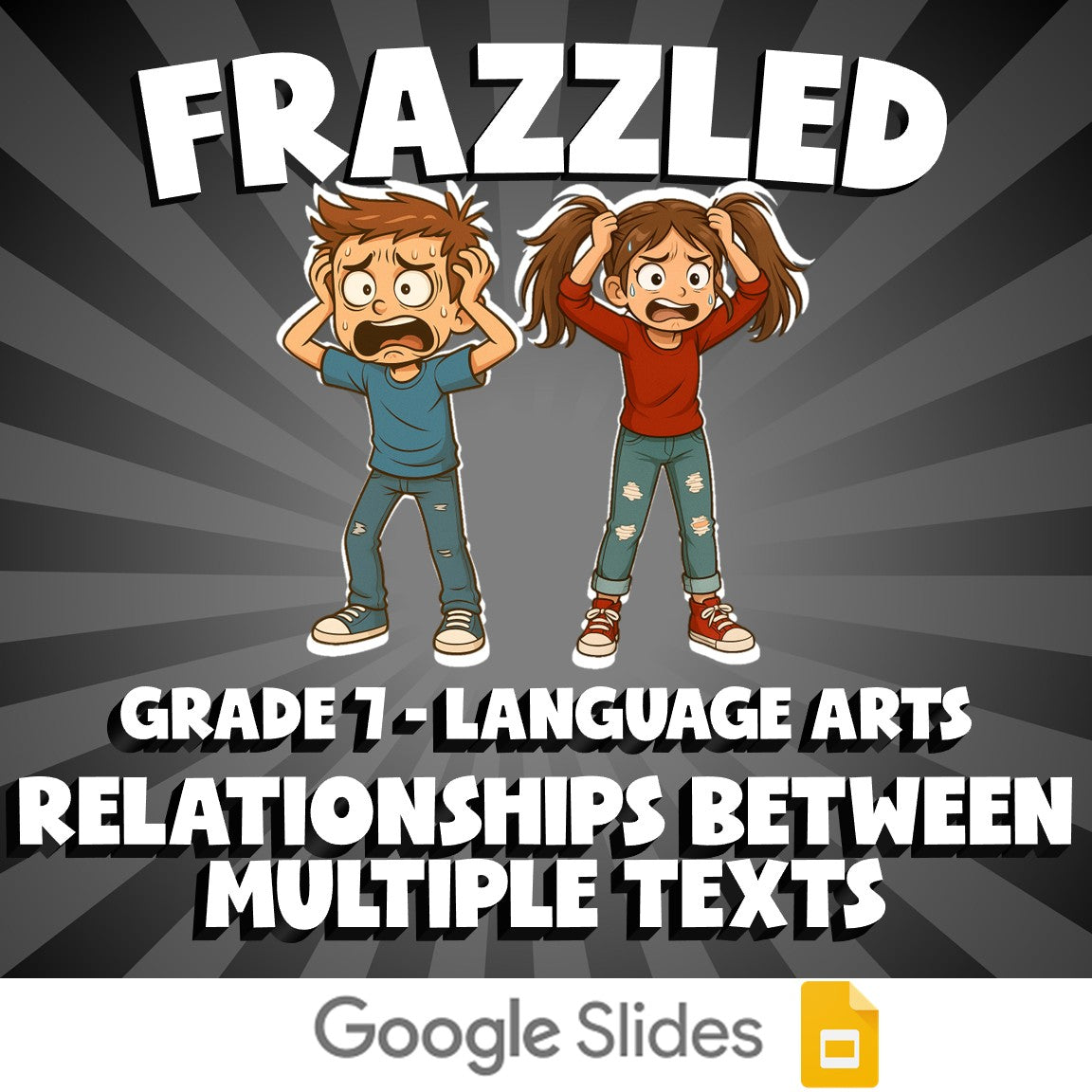 Relationships Between Multiple Texts FRAZZLED ELA Game - No Prep Grade 7 Review