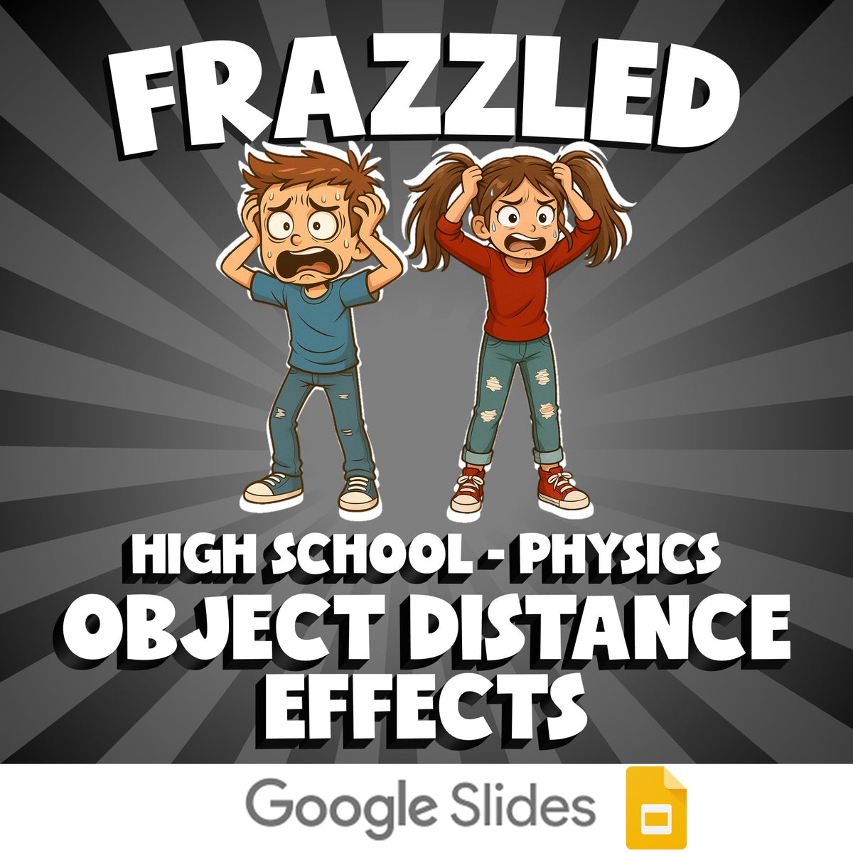 Object Distance Effects FRAZZLED Science Game - No Prep Physics Review Activity