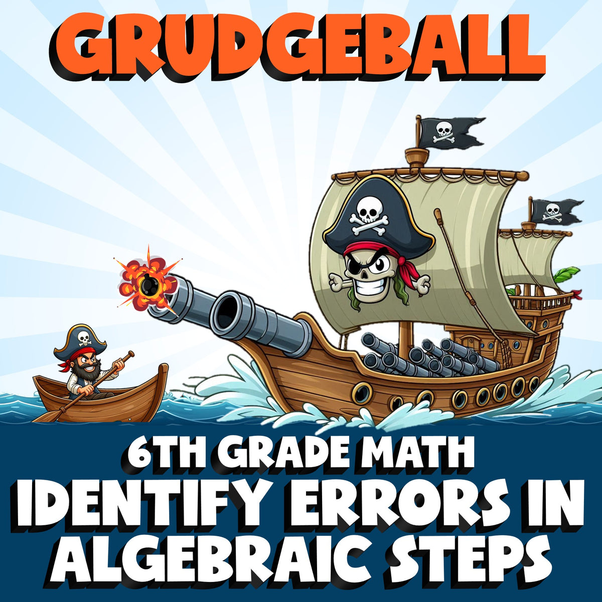 Identify Errors in Algebraic Steps GRUDGEBALL Math Game - No Prep Grade 6 Review