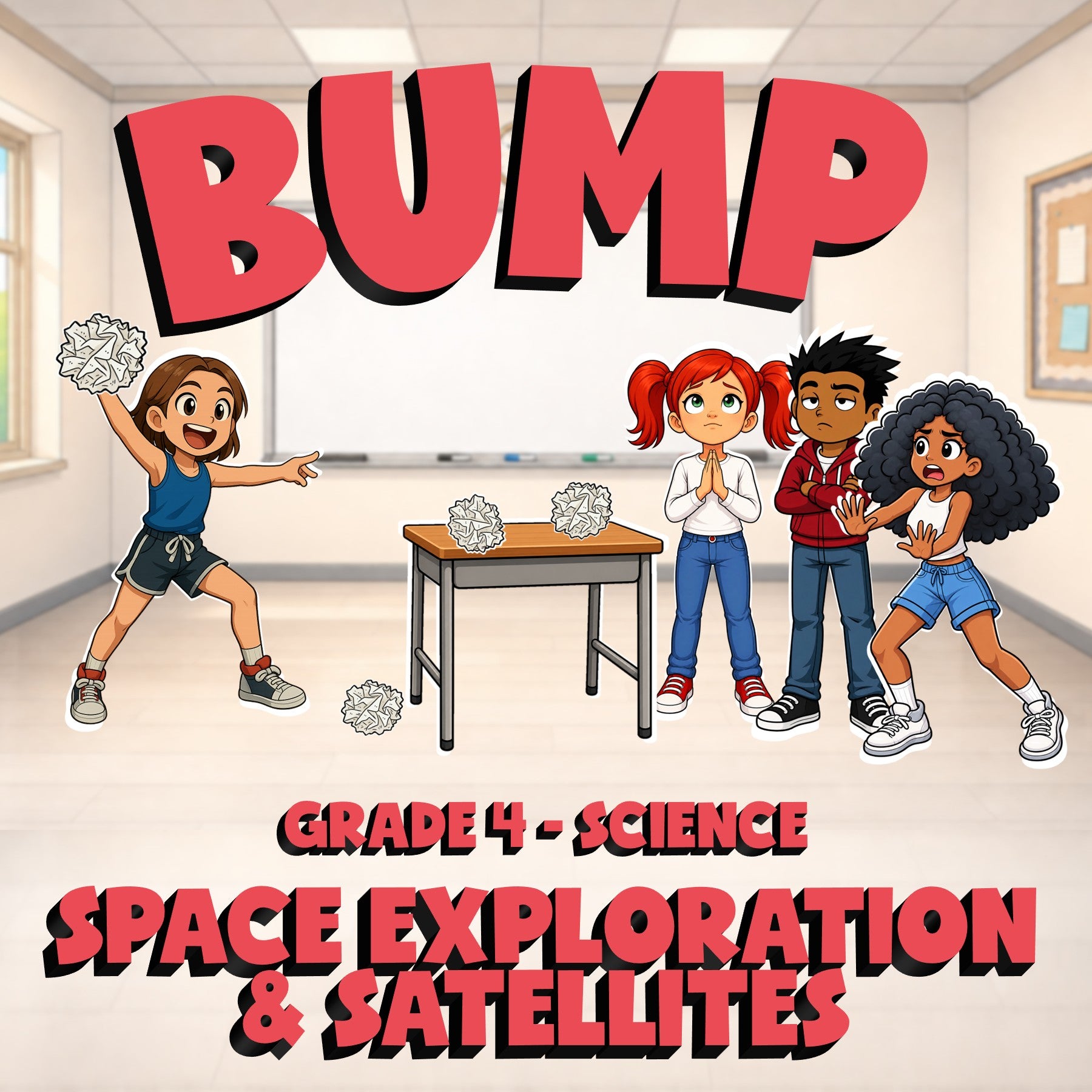 Space Exploration & Satellites BUMP Science Game - No Prep Grade 4 Review
